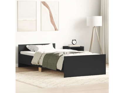 Rám postele černý 75 x 190 cm Small Single kompozitní dřevo 835947