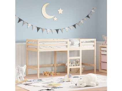 Dětská patrová postel se žebříkem 90 x 200 cm borové dřevo 835889