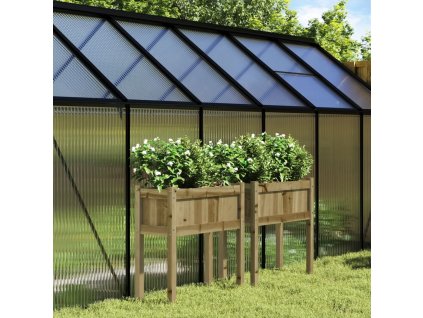 Zahradní truhlíky 2 ks s nohami impregnované borové dřevo 837563