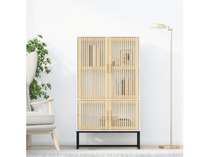Highboard bílý 70 x 35 x 125 cm kompozitní dřevo 352139