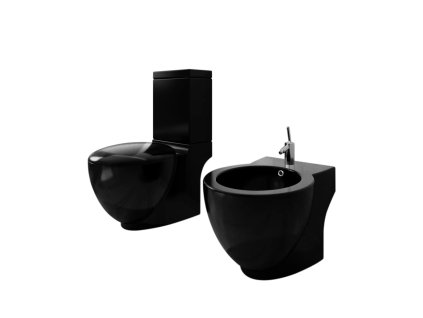 Černá keramická toaleta a bidet 270060