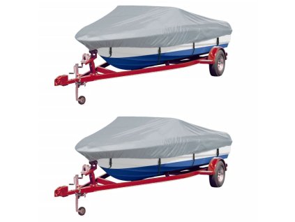 Plachta na člun 2 ks šedá délka 427–488 cm šířka 173 cm 279105