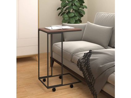 Odkládací stolek s kolečky černý 40x30x63,5 cm kompozitní dřevo 343096