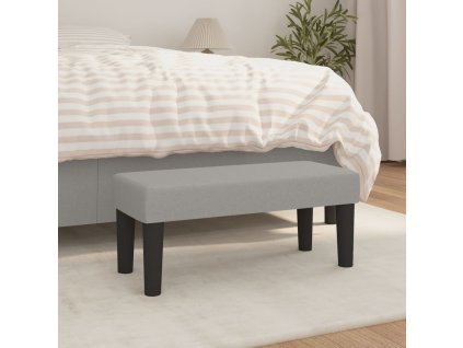 Lavice světle šedá 70 x 30 x 30 cm textil 346616