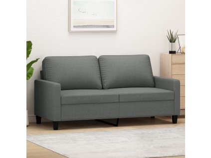 2místná pohovka tmavě šedá 140 cm textil 359164
