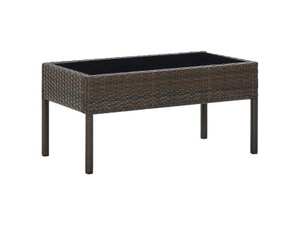 Zahradní stůl hnědý 75 x 40 x 37 cm polyratan 45903