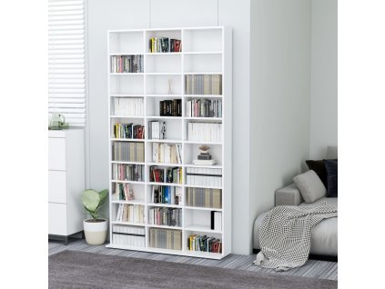 CD skříňka bílá 102 x 16 x 177,5 cm kompozitní dřevo 801778