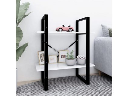 Knihovna se 2 policemi bílá 60 x 30 x 70 cm kompozitní dřevo 806427