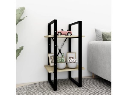 Knihovna se 2 policemi dub sonoma 40x30x70 cm kompozitní dřevo 806410