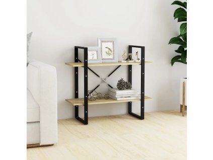 Knihovna se 2 policemi dub sonoma 80x30x70 cm kompozitní dřevo 806450