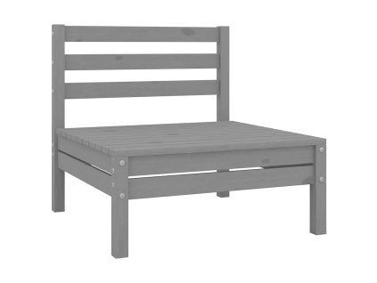 Zahradní středová pohovka šedá masivní borové dřevo 806574