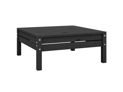 Zahradní podnožka černá masivní borové dřevo 806581