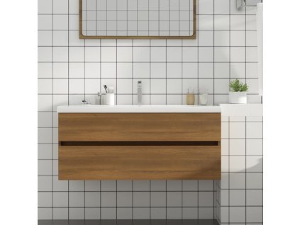 Umyvadlová skříňka hnědý dub 100x38,5x45 cm kompozitní dřevo 815659