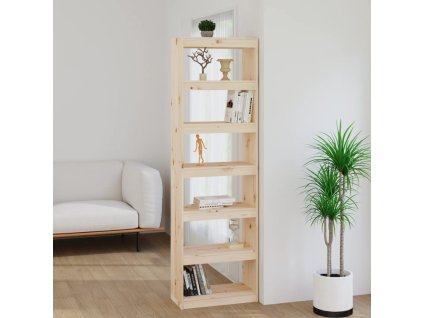 Knihovna / dělicí stěna 60 x 30 x 199,5 cm masivní borovice 808178