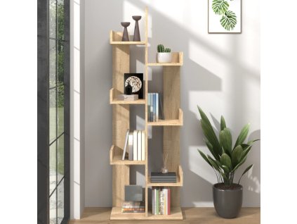 Knihovna dub sonoma 48 x 25,5 x 140 cm kompozitní dřevo 808912