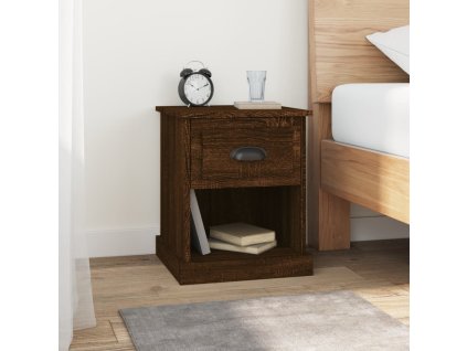 Noční stolky 2 ks hnědý dub 39 x 39 x 47,5 cm kompozitní dřevo 816143