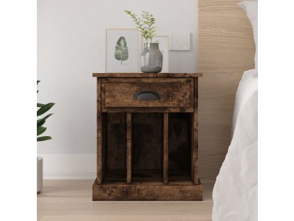 Noční stolek kouřový dub 43 x 36 x 50 cm 816354