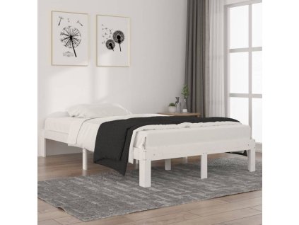 Rám postele bílý masivní borovice 120 x 200 cm 810361