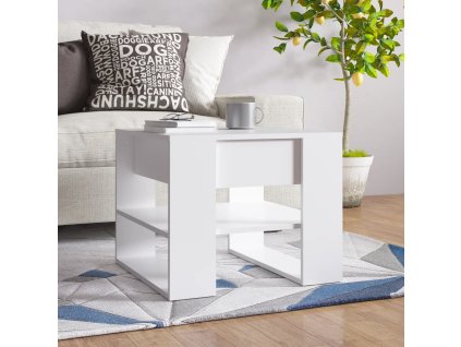 Konferenční stolek bílý 55,5 x 55 x 45 cm kompozitní dřevo 810908