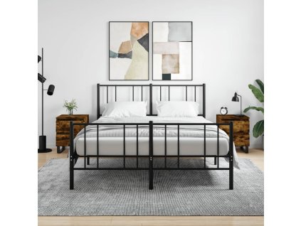 Noční stolky 2 ks kouřový dub 40 x 35 x 50 cm kompozitní dřevo 826903