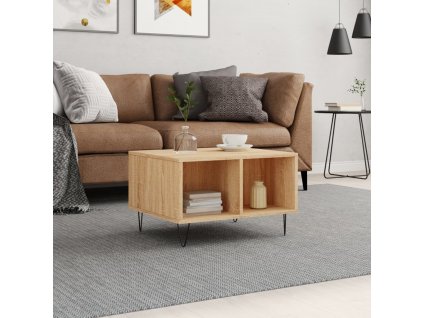Konferenční stolek dub sonoma 60x50x36,5 cm kompozitní dřevo 830543