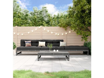 4dílná zahradní sedací souprava šedá masivní borovice 3186594