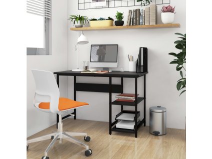 PC stůl černý 105 x 55 x 72 cm MDF a kov 20550