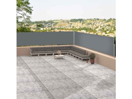 Zatahovací boční markýza antracitová 117 x 1 200 cm 318056