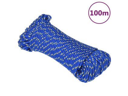 Lodní lano modré 3 mm 100 m polypropylen 152430