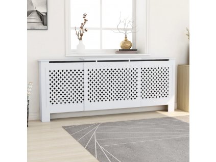 Kryt na radiátor MDF bílý 205 cm 325555