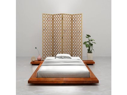 Rám japonské futonové postele masivní akáciové dřevo 100x200 cm 3056420