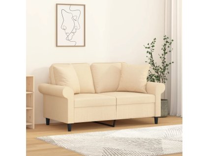 Dekorační polštáře 2 ks krémové 40 x 40 cm textil 349473