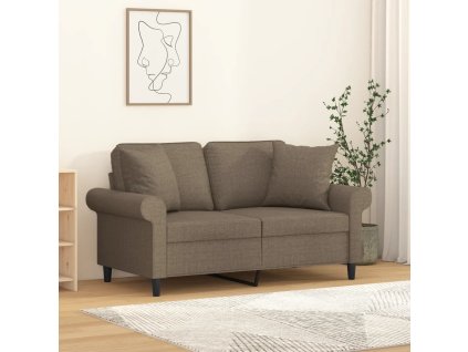 Dekorační polštáře 2 ks taupe 40 x 40 cm textil 349478