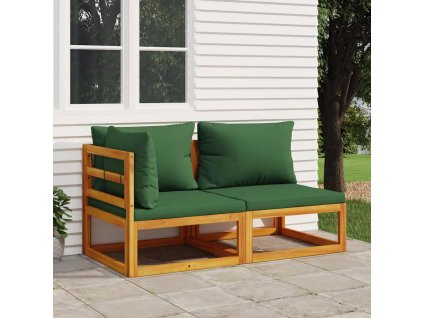2dílná sada zahradního nábytku s poduškami masivní akácie 360018