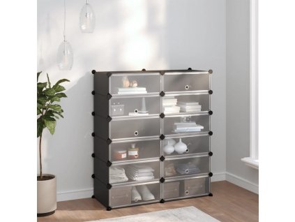 Botník černý 94,5 x 36,5 x 106 cm PP 340563