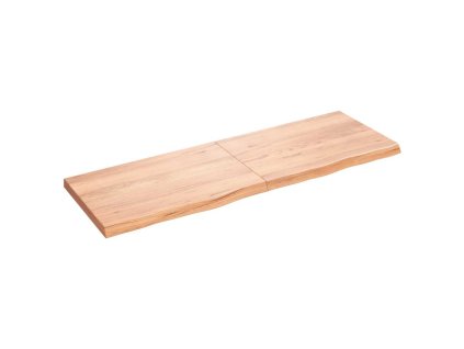 Nástěnná police hnědá 180x60x(2-6)cm ošetřený masivní dub 363723