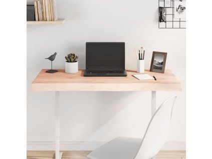 Stolní deska 100x50x(2-6)cm neošetřený masivní dřevo živá hrana 363886