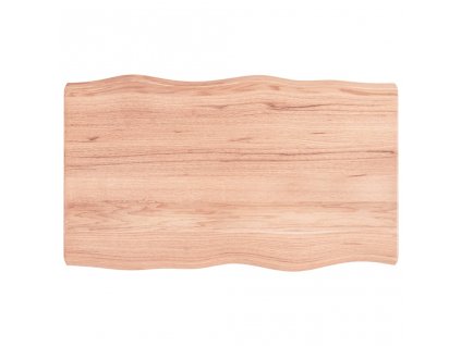 Stolní deska hnědá 100x60x(2-6)cm ošetřený dřevo živá hrana
