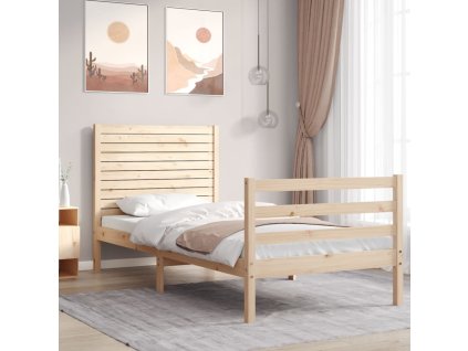 Rám postele s čelem Small Single masivní dřevo 3194986