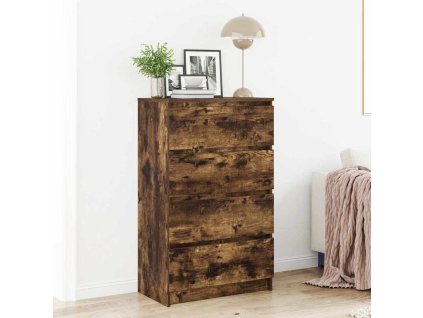 Příborník kouřový dub 60 x 35 x 98,5 cm kompozitní dřevo 815075