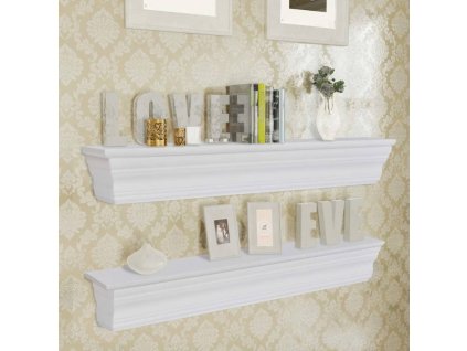 Nástěnné police Aaliyah 2 ks bílé 242439