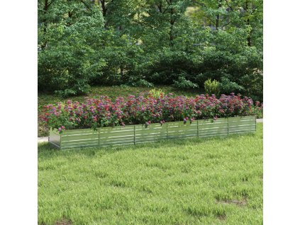 Zahradní vyvýšený záhon 480x80x45 cm pozinkovaná ocel stříbrný 316901