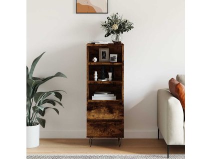 Skříň highboard kouřový dub 40 x 36 x 110 cm kompozitní dřevo 831513