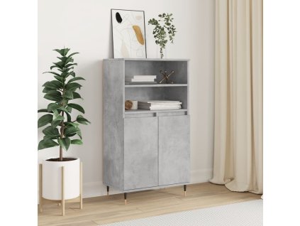 Skříň highboard betonově šedá 60 x 36 x 110 cm kompozitní dřevo 831480
