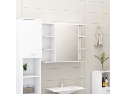 Koupelnová skříňka se zrcadlem bílá 80 x 20,5 x 64 cm kompozit 802606