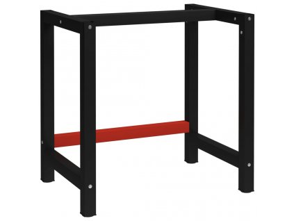 Kovový rám pracovního stolu 80 x 57 x 79 cm černá a červená