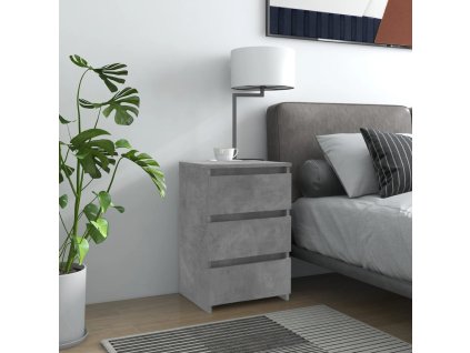 Noční stolek betonově šedý 40 x 35 x 62,5 cm kompozitní dřevo 806219