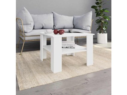 Konferenční stolek bílý 60 x 60 x 42 cm kompozitní dřevo 800207