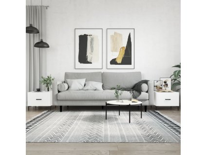 Konferenční stolky 2 ks bílé 50 x 50 x 40 cm kompozitní dřevo 829397