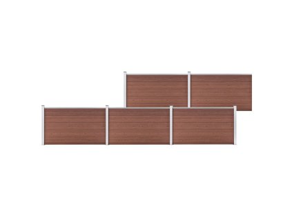 Zahradní plot WPC 872 x 106 cm hnědý 3053246